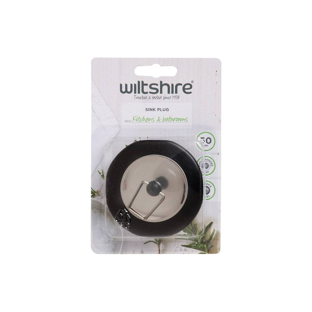 Wiltshire Sink Plug, 52mm, Stainless Steel & Rubber