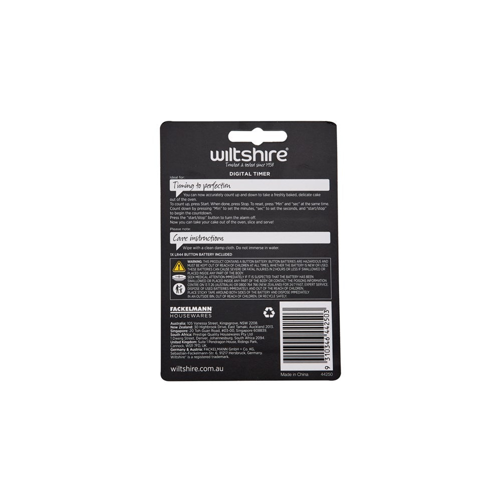 Wiltshire Magnetic Digital Timer, 60min Up/Down, Battery Included