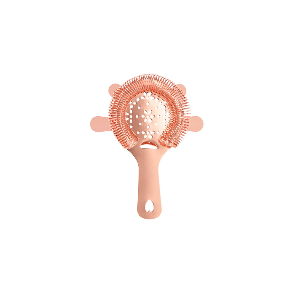 Zanzi 4-Prong Hawthorn Strainer, 18/8 Stainless Steel, Rose Gold