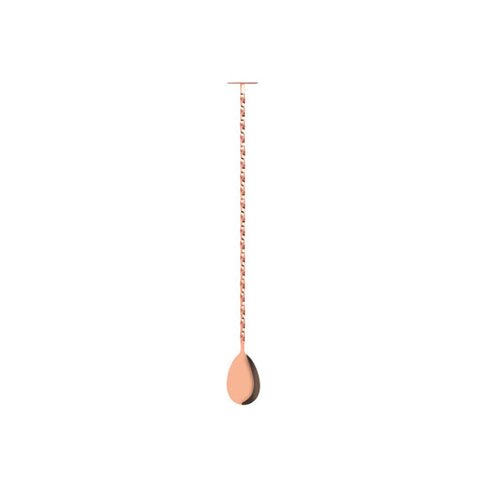 Zanzi Bar Spoon, 300mm, with Tail Disk Muddler, Rose Gold