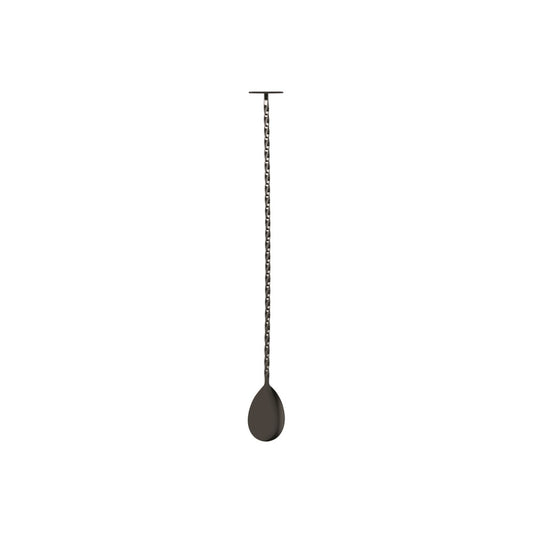 Zanzi Bar Spoon, 300mm, with Tail Disk Muddler, Gunmetal