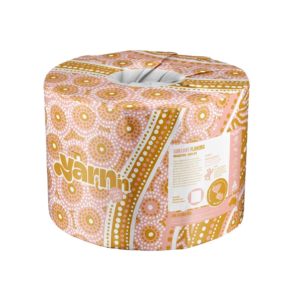 Yarn'n Toilet Tissue Deadly, Recycled, 3 ply 360 Sheet, Ctn 48