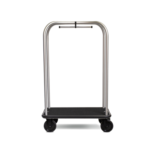 Ascolia Luggage Cart ETNA 900 with Black Carpet, Silver Finish