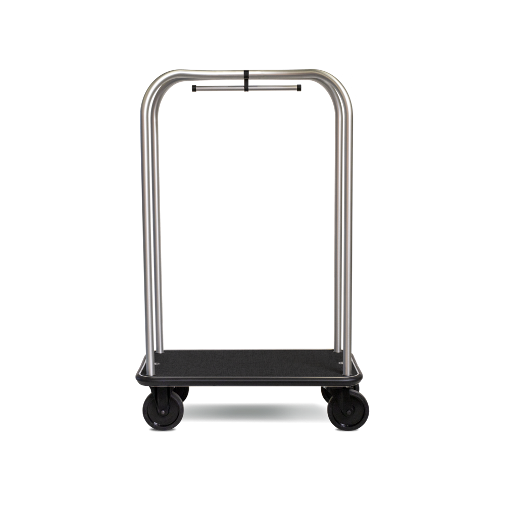 Ascolia Luggage Cart ETNA 900 with Black Carpet, Silver Finish