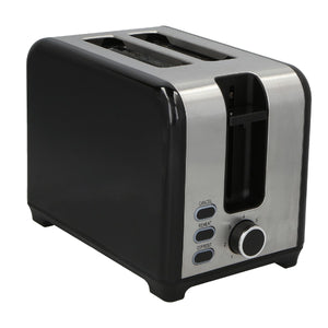 JVD Toaster Sahara, 2-slice, stainless with BLACK side panels