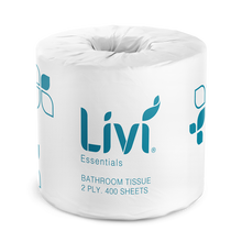 Livi Essentials Toilet Tissue, 2 Ply 400 Sheets