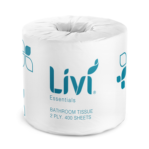 Livi Essentials Toilet Tissue, 2 Ply 400 Sheets