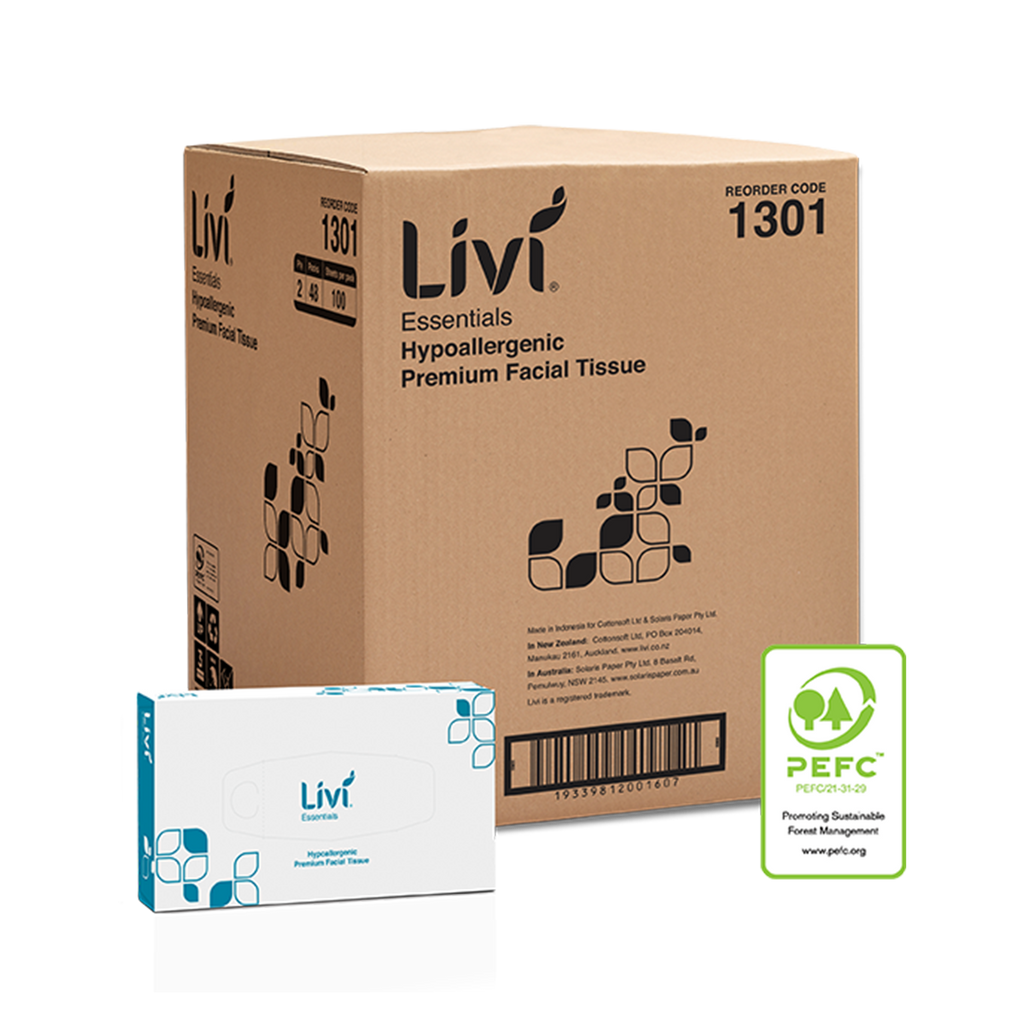 Livi Essentials Hypoallergenic Facial Tissues | Hotel Facial Tissues ...