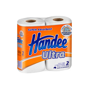 Handee Ultra Kitchen Towel, 2 Ply 60 Sheets Double Pack