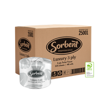 Sorbent Professional Luxury Toilet Tissue, 3 Ply 225 Sheets