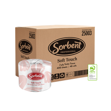 Sorbent Professional Soft Touch Toilet Tissue, 2 Ply 400 Sheets