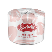 Sorbent Professional Soft Touch Toilet Tissue, 2 Ply 400 Sheets