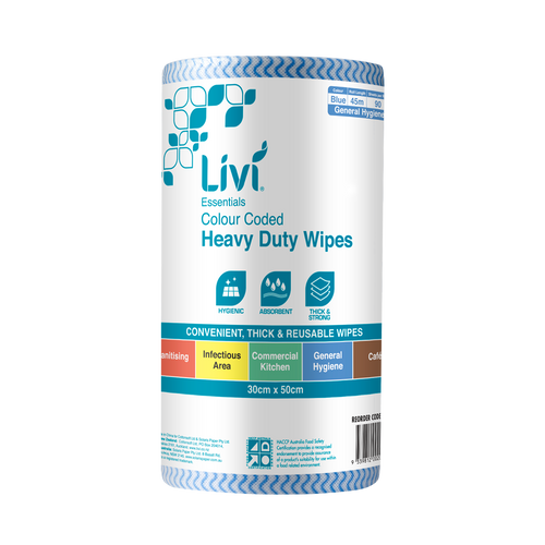 Livi Essentials Commercial Wipes (Blue)