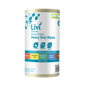 Livi Essentials Commercial Wipes (Yellow) Anitbacterial