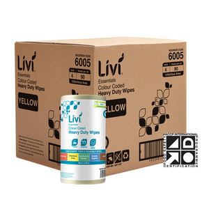 Livi Essentials Commercial Wipes (Yellow) Anitbacterial