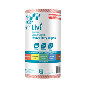 Livi Essentials Commercial Wipes (Red)