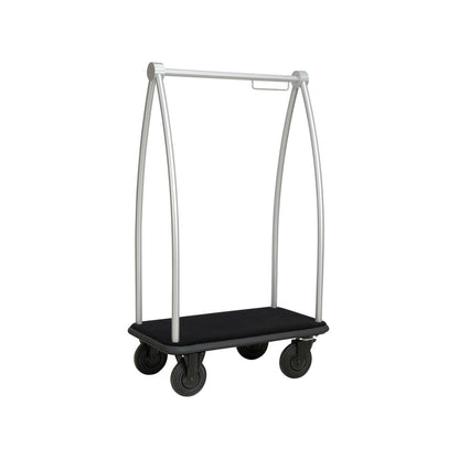 Ascolia Luggage Cart FUJI 900 with Black Carpet, Silver Finish