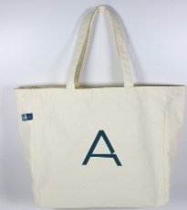 A by Adina Polycotton Tote Bag, 35 x 12 x 40cm, Cream colour
