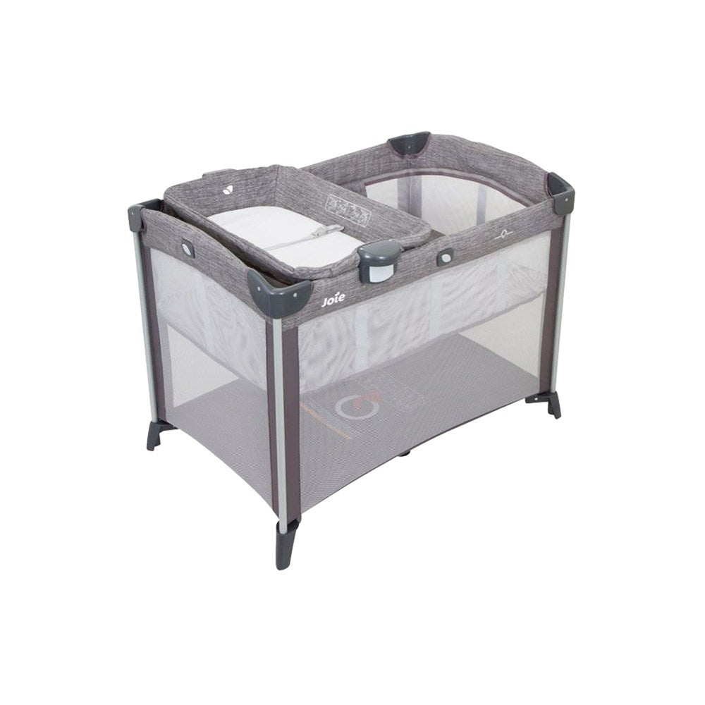 Joie Portacot with Mattress Commuter, Instant Fold, Linen Grey