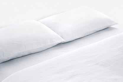 Bemboka Quilt Cover Belgian Linen, Super King, 185gsm, White