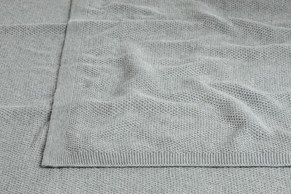 Bemboka Blanket Soft Cotton, Moss Stitch, Queen/King, Dove