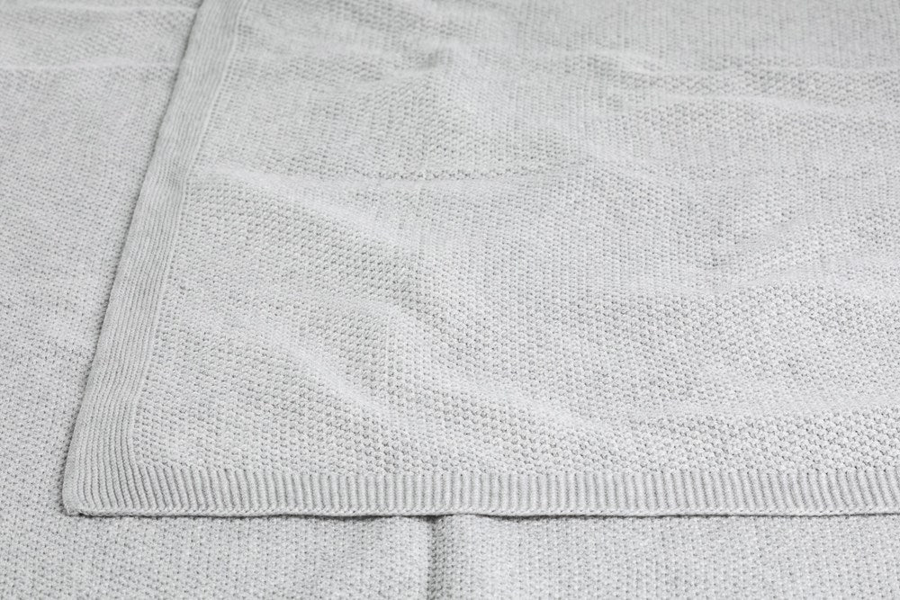 Bemboka Blanket Soft Cotton, Moss Stitch, Queen/King, Oyster