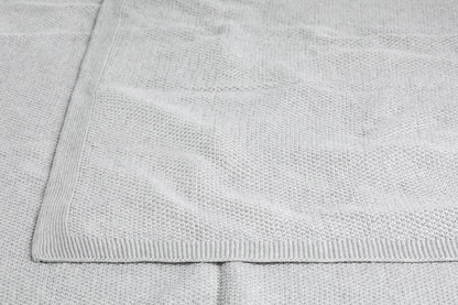 Bemboka Blanket Soft Cotton, Moss Stitch, Queen/King, Oyster