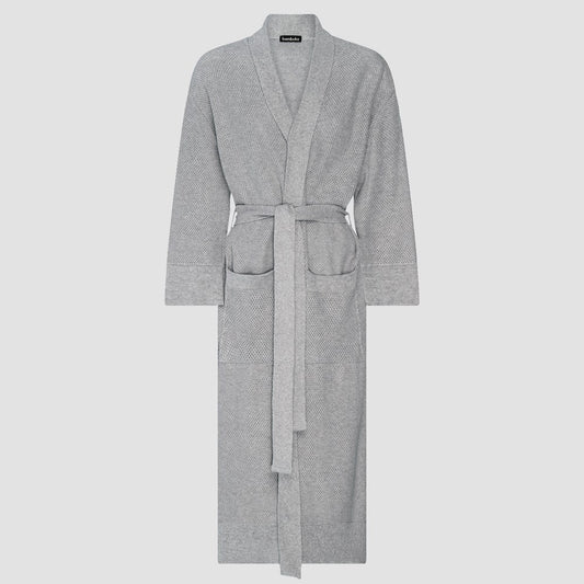 Bemboka Bathrobe, L-XL, 100% Combed Cotton, Dove