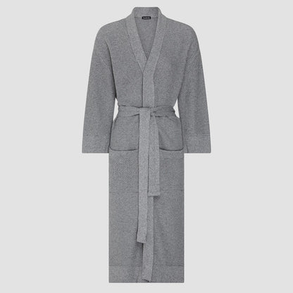 Bemboka Bathrobe, L-XL, 100% Combed Cotton, Dove Marl