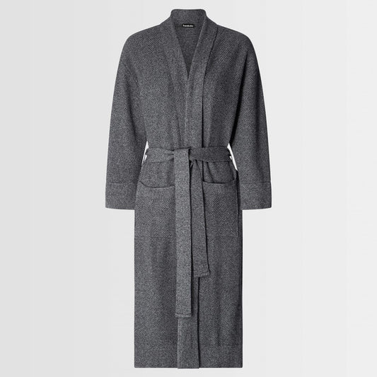 Bemboka Bathrobe, L-XL, 100% Combed Cotton, Grey Marl