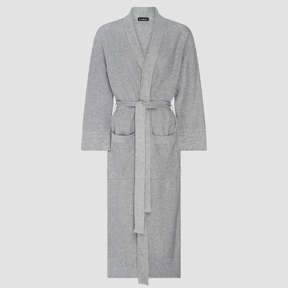 Bemboka Bathrobe, S-M, 100% Combed Cotton, Dove