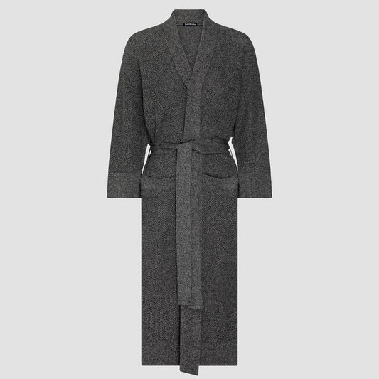 Bemboka Bathrobe, S-M, 100% Combed Cotton, Mocha Marl