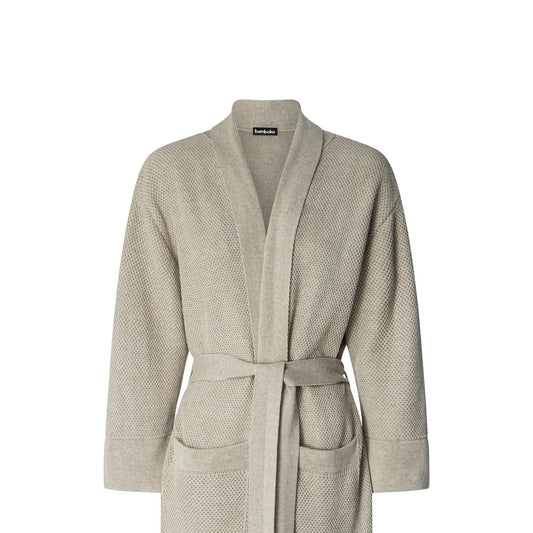 Bemboka Bathrobe, S-M, 100% Combed Cotton, Wheat