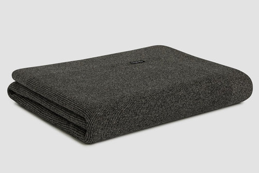 Bemboka Throw Soft Cotton, Rib Knit, Queen, Mocha Marl