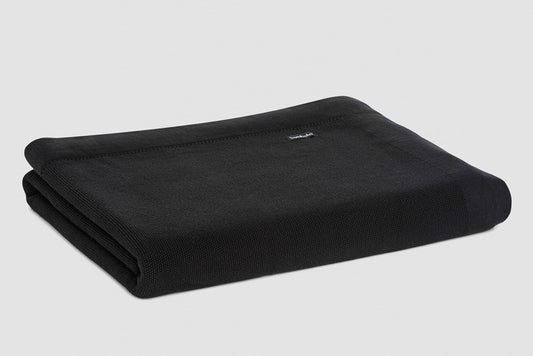Bemboka Throw Soft Cotton, Trieste Knit, Queen, Black