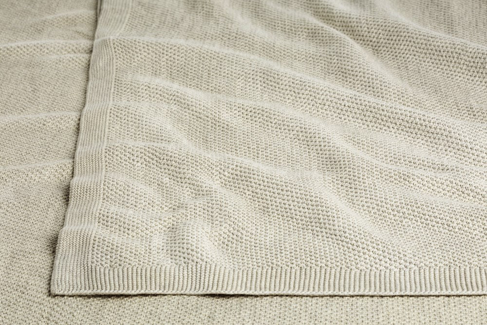 Bemboka Blanket Soft Cotton, Moss Stitch, King Single, Sand