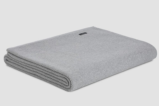 Bemboka Blanket Soft Cotton, Moss Stitch, Queen/Super King, Dove