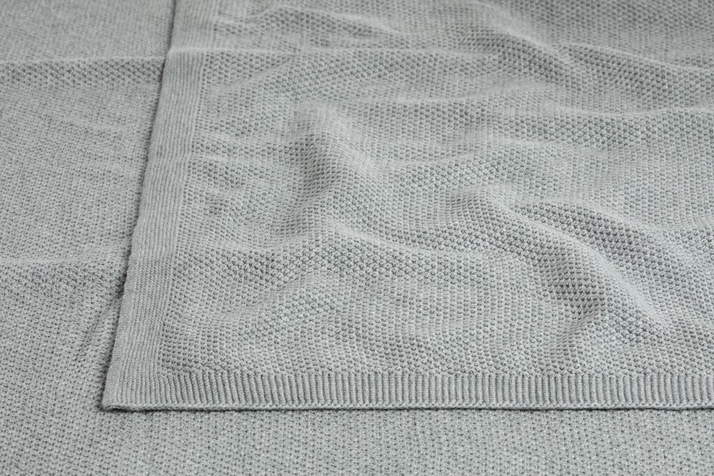 Bemboka Blanket Soft Cotton, Moss Stitch, Queen/Super King, Dove