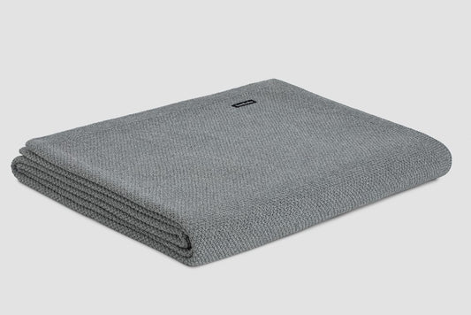 Bemboka Blanket Soft Cotton, Moss Stitch, Queen/Super King, Dove Marl
