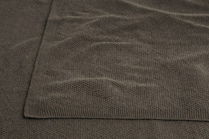 Bemboka Blanket Soft Cotton, Moss Stitch, Queen/Super King, Mocha