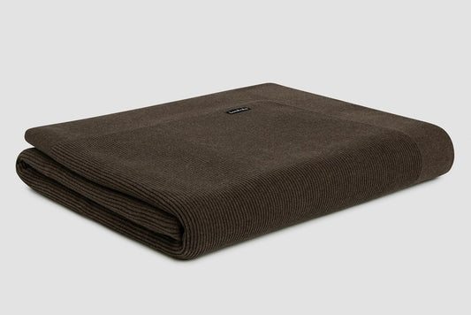Bemboka Throw Soft Cotton, Rib Knit, Sofa/Lounge, Chocolate
