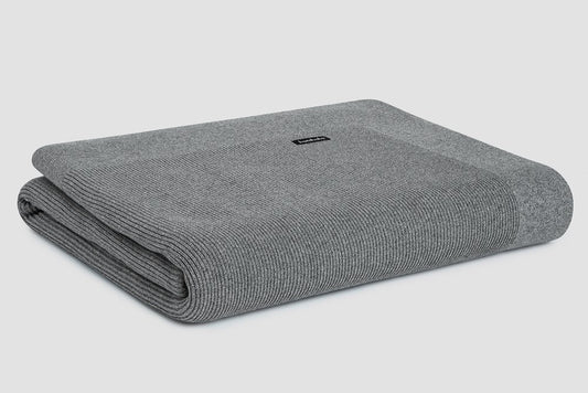 Bemboka Throw Soft Cotton, Rib Knit, Sofa/Lounge, Dove Marl