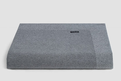 Bemboka Throw Soft Cotton, Rib Knit, Sofa/Lounge, Dove Marl
