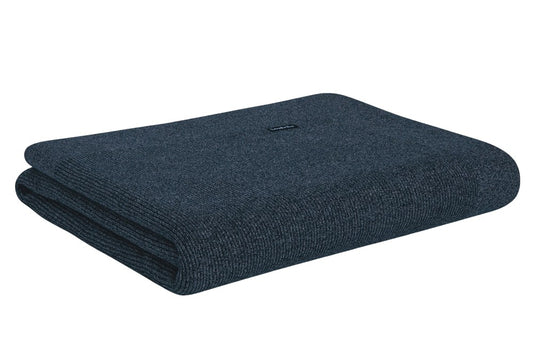 Bemboka Throw Soft Cotton, Rib Knit, Sofa/Lounge, Ink Marl