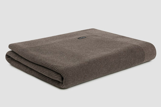 Bemboka Throw Soft Cotton, Rib Knit, Sofa/Lounge, Mocha