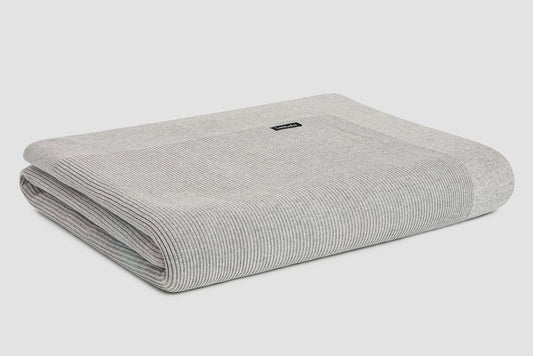 Bemboka Throw Soft Cotton, Rib Knit, Sofa/Lounge, Oyster