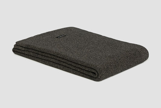 Bemboka Throw Soft Cotton Small Box Knit, Sofa/Lounge, Mocha Marl