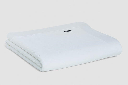 Bemboka Throw Soft Cotton, Trieste Knit, Sofa/Lounge, White