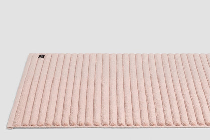 Bemboka Long Bath Mat, Rib Weave, 100% Cotton, 1200gsm, Blush