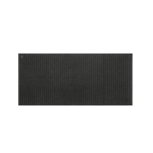 Bemboka Long Bath Mat, Rib Weave, 100% Cotton, 1200gsm, Charcoal